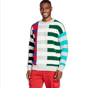 Lego-Medium-Wool Blend- Multicolor Striped Crewneck Sweater-Target